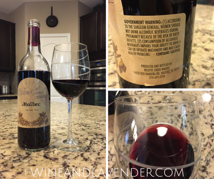 Here is a wine review of Helotes Creek Winery Malbec, made at a local winery in Helotes, Texas. 